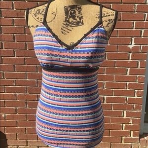 Athleta- Striped Tankini- Size Small
